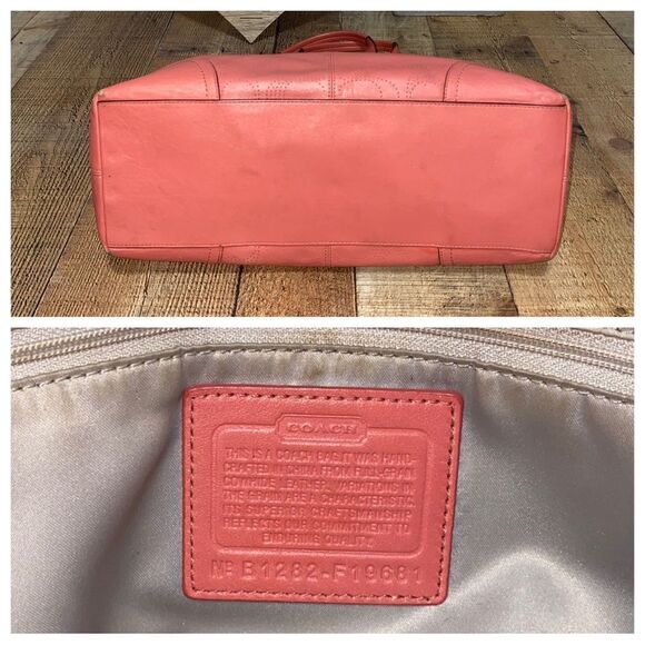 Coach 19681 Perforated Signature Leather Carryall Satchel Shoulder Bag - Picture 8 of 14